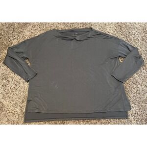 Paper Label 95% Tencel Long sleeve Top Size Medium Olive Green